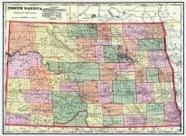 North Dakota State Map, Grand Forks County 1909